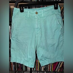 American Eagle Outfitters College Frat Y2K Light Blue Flat Front Shorts